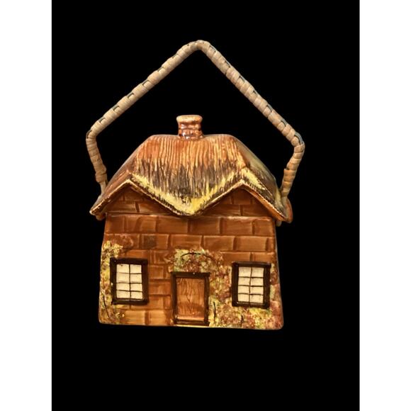 Vintage Price Kensington Ye Olde Cottage Biscuit Basket, Cookie Jar with Handle - Picture 2 of 9